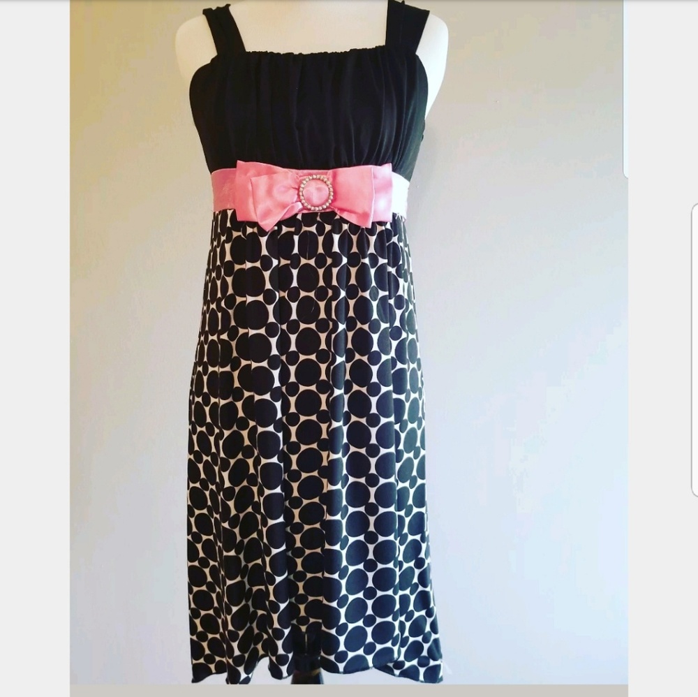 Disorderly Kids black dress with pink sash